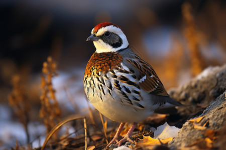 季冬深林的鸟儿高清图片