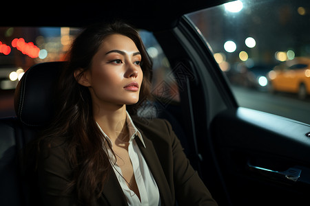 车内的商务女性背景图片
