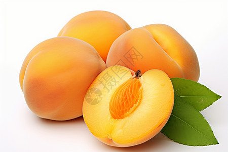 熟透多汁的桃子背景图片