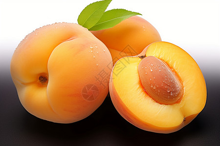 美味多汁的桃子背景图片