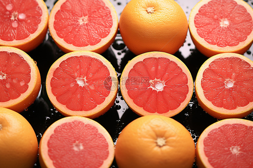 美味多汁的西柚水果图片