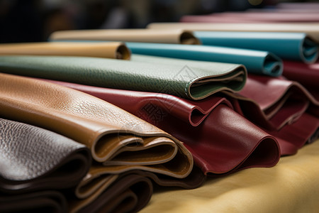 多色餐巾纸样机工艺之美的皮革细节背景