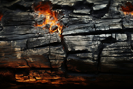 烧焦的木头木头燃烧的痕迹背景