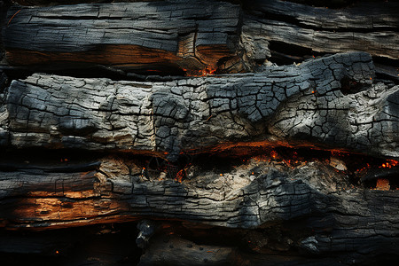 黑色烧焦树干纹理背景高清图片