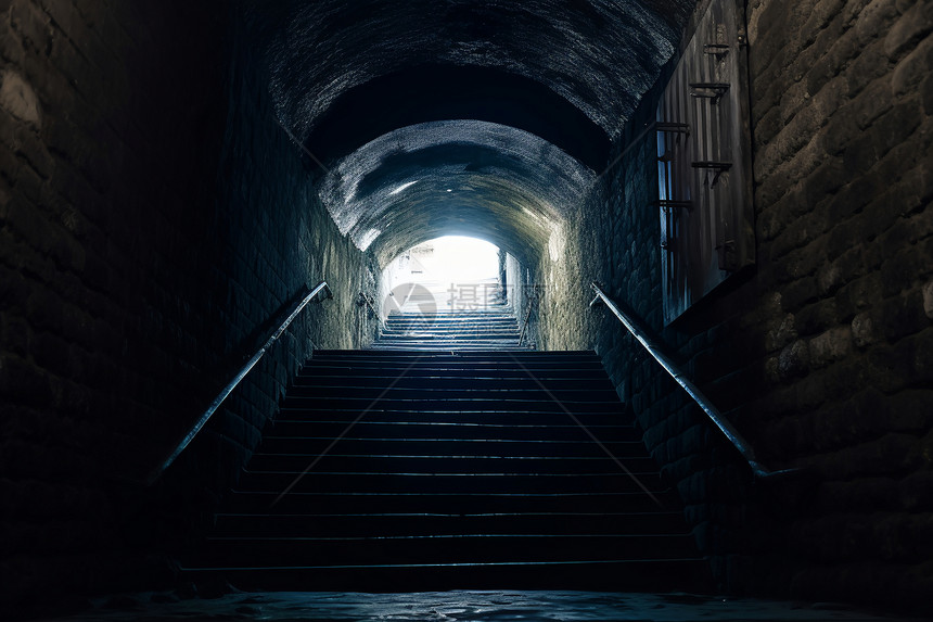 深黑之境的隧道图片