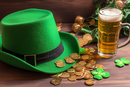 爱尔兰酒吧传统的爱尔兰节日背景