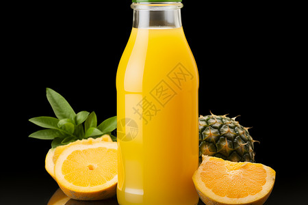 美味的菠萝汁背景图片
