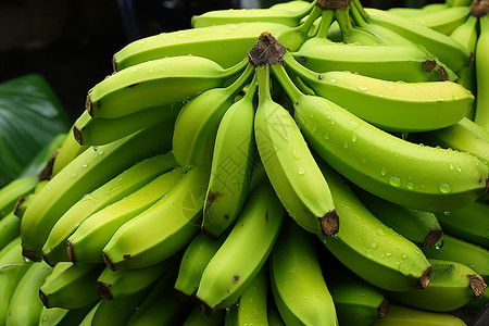 青绿色的香蕉背景图片