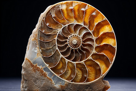桌面上美丽的螺壳背景图片