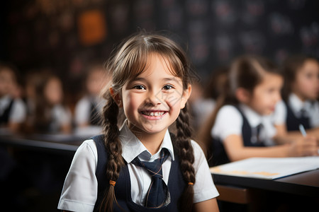 微笑的教育女孩背景图片
