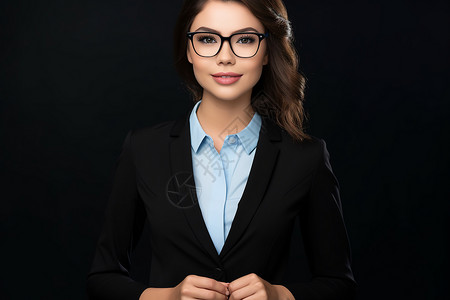 戴眼镜的女性背景图片
