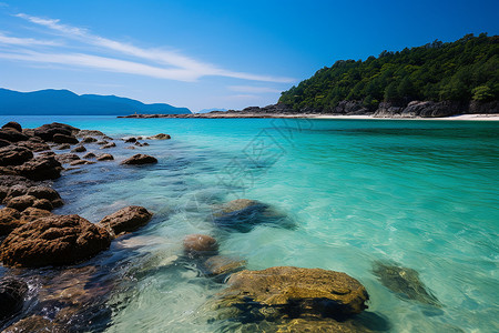 碧蓝海岸背景图片