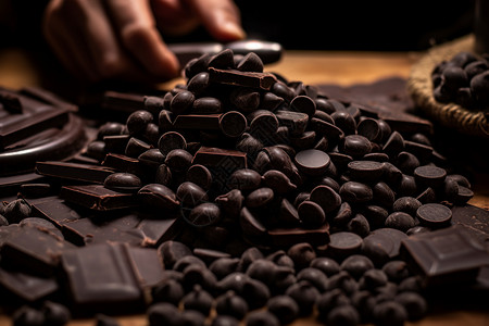 巧克力美食诱惑背景图片