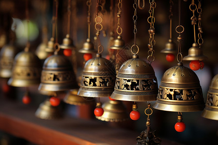 传统工艺铃铛背景图片