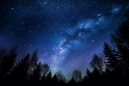 银河壁纸星光闪烁的夜空背景