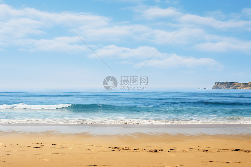 美丽的夏季海滩景观图片