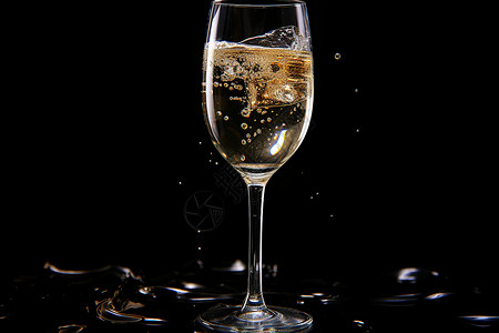 迷人的香槟酒杯背景图片