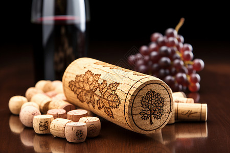 葡萄酒塞背景图片