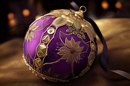 华丽的圣诞节装饰球背景图片