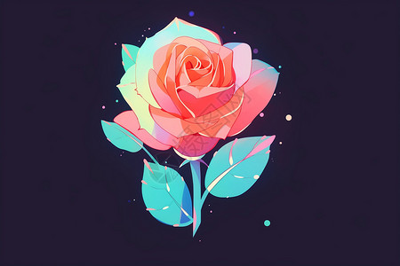 孤芳自赏的玫瑰花朵背景图片