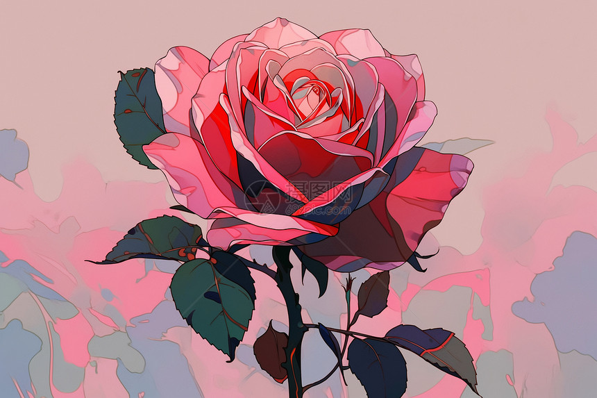 独一无二的玫瑰花朵图片