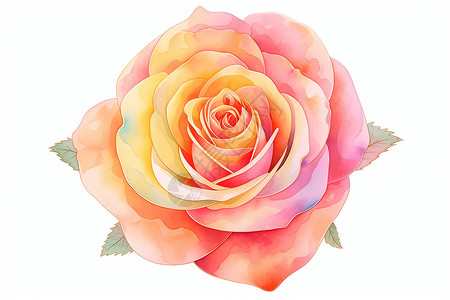 绚丽夺目淡雅浪漫的玫瑰花朵插画