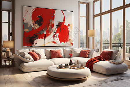 现代欧式沙发背景图片