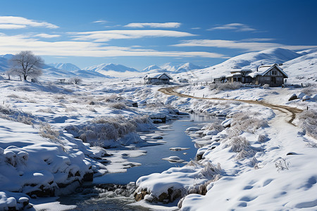 冰雪世界之旅背景