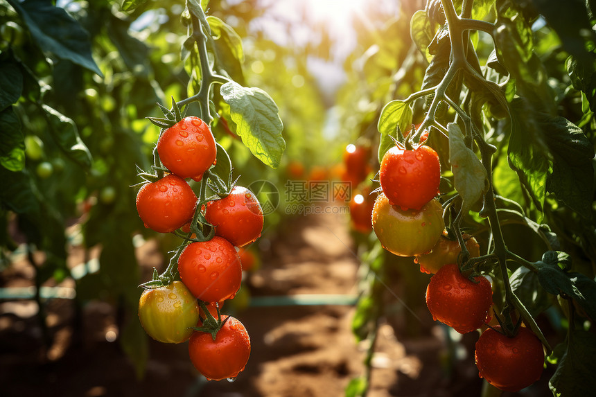 果园中的番茄图片
