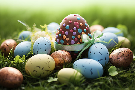 甜蜜的复活节彩蛋背景图片