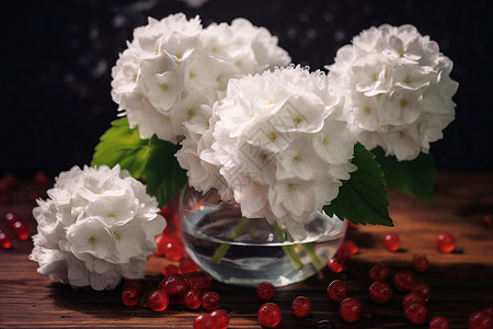 美丽的白色花朵背景图片