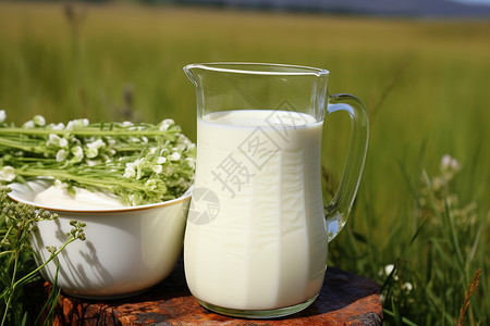 美味的营养牛奶背景图片