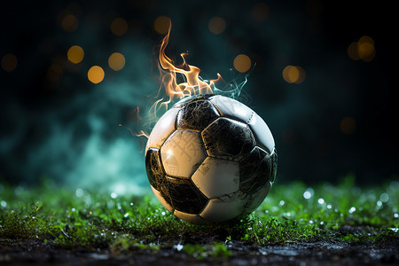 火焰足球背景图片
