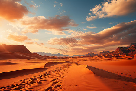 炎热的沙漠背景图片