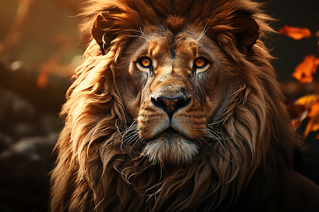 狮子之王凶猛的掠食者高清图片