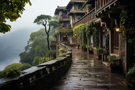 旅游古建筑背景图片