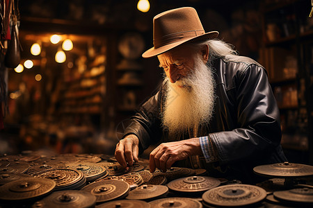 老人帽子木工匠创作背景