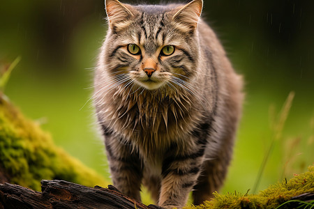 户外的猫咪背景图片