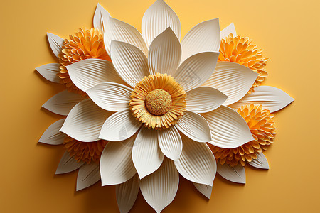 层叠的白色的花设计图片