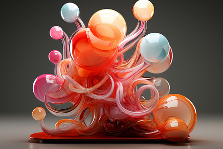 抽象动态球体背景图片