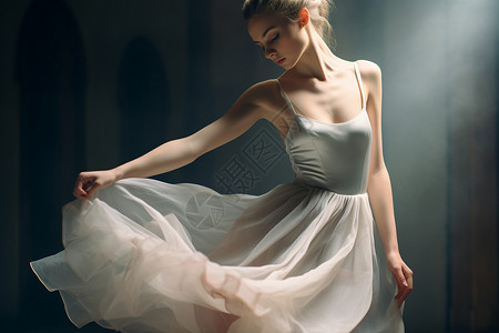 舞裙优雅的芭蕾舞者背景