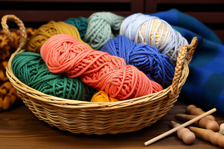 编织围巾毛线针织材料背景