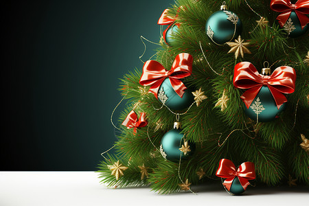 树枝上的圣诞球背景图片
