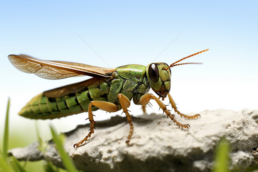 绿色昆虫图片
