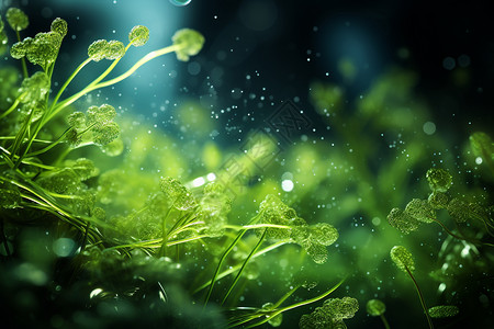 抽象创意的藻类概念图背景图片
