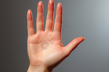 掌纹识别五指张开的手掌背景