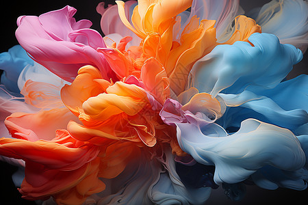 烟雾动态素材唯美的水流动态颜料设计图片