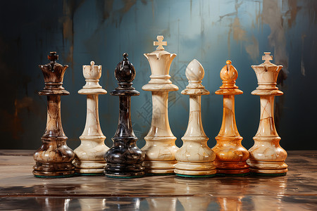 象棋详情对战竞技的国际象棋插画