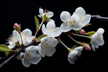 春意盎然的梅花花朵背景图片