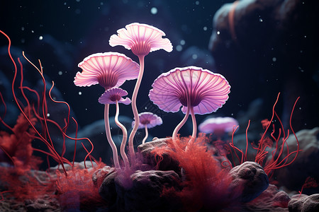 生物梦幻素材微观有色生物设计图片